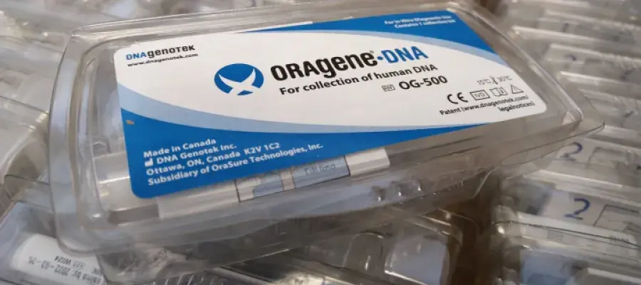 A photo of Oragene kits
