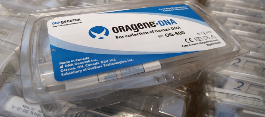A photo of Oragene kits